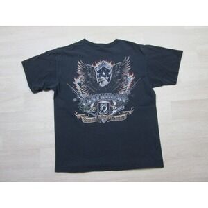 Vintage Y2K Easyriders Pocket T Shirt (L) Motorcycle Black Eagle Strength Honor